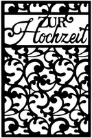 Stanzschablone, Zur Hochzeit, 9,5Cm X 14,5Cm, Passend FüR GäNgige Stanzschablone