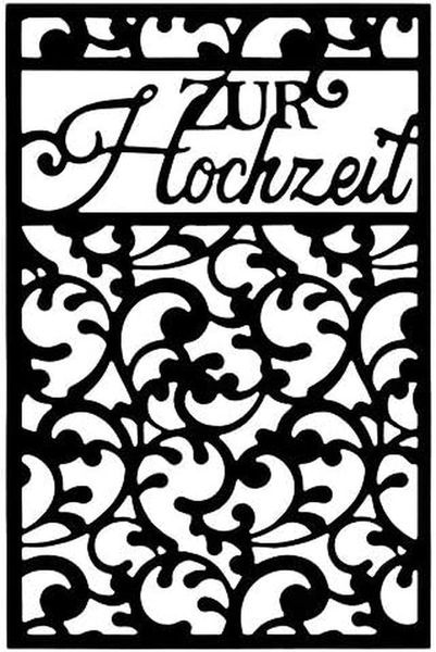 Stanzschablone, Zur Hochzeit, 9,5Cm X 14,5Cm, Passend FüR GäNgige Stanzschablone-image