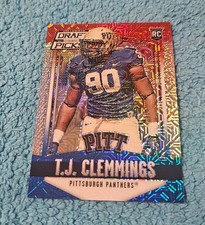 2015 Panini Prizm Draft Picks TJ Clemmings Red White & Blue 20/25 #238