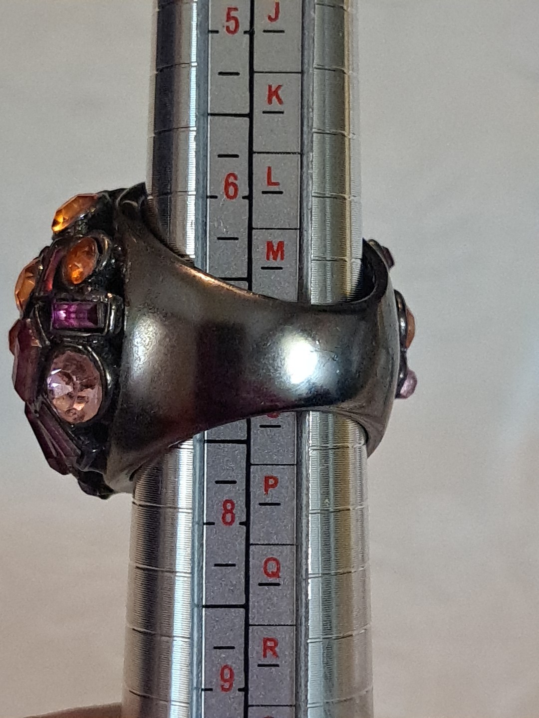 Faceted Multicolor Rhinestone Crystal Chunky Dome… - image 5