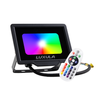 Luxula LED Fluter 10 W Rgbw Schwarz IP65