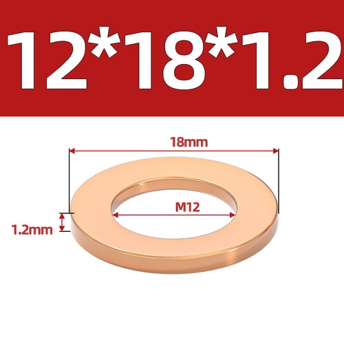M3 - M60 Metric Copper Sealing Washers Flat Gasket Rings Form A DIN 7603 A - - Picture 75 of 135