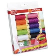 Gutermann Sew All Thread Set Measuring Tape - 10 Reels Assorted Colours
