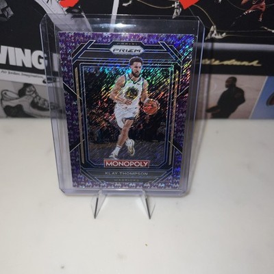 KLAY THOMPSON 2022-23 Panini Prizm MONOPOLY Purple Money Shimmer Prizm #'d /50