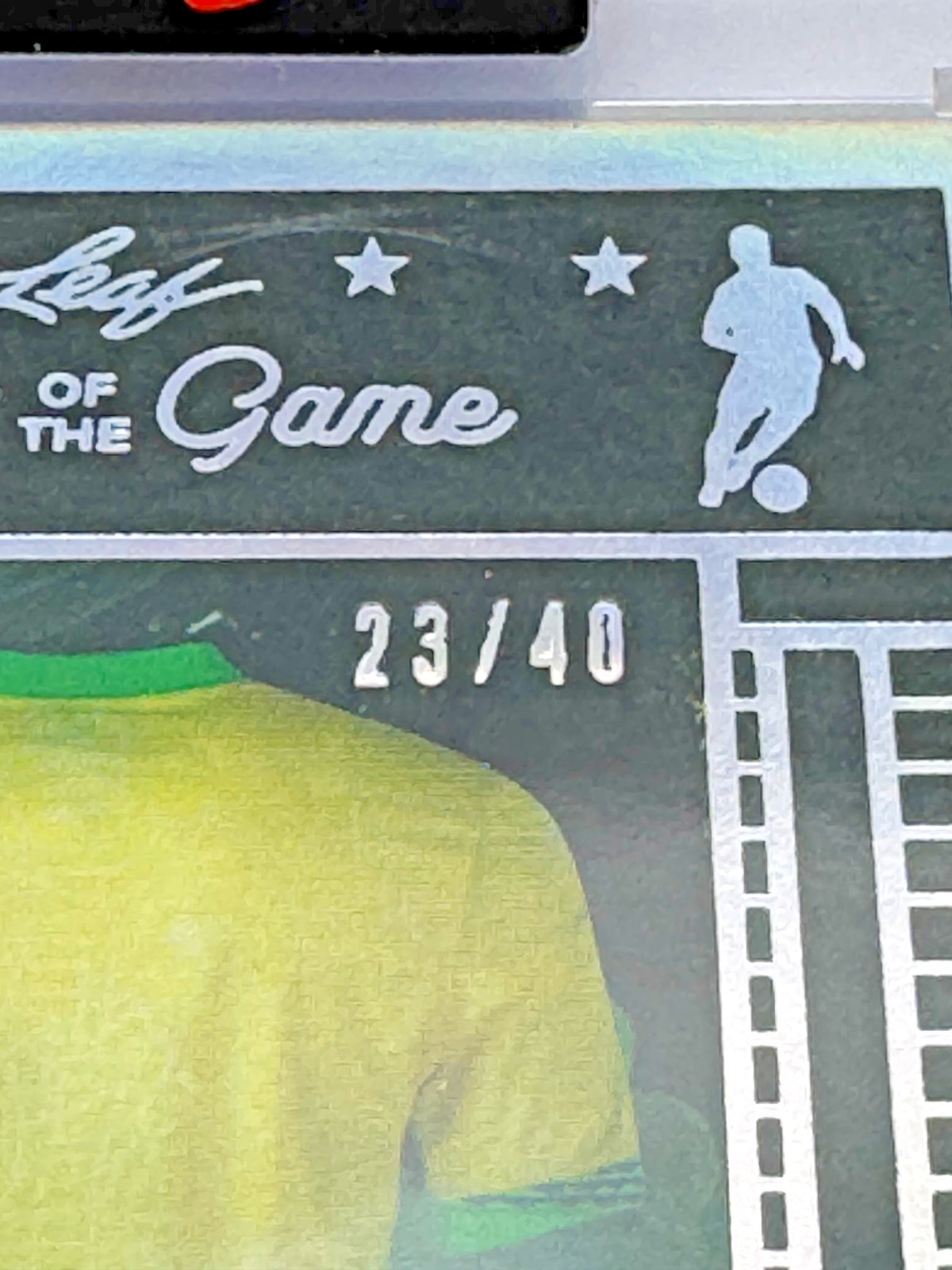 2026 Leaf World Cup Lucas Paqueta Match-Worn Jersey Patch /40 Brazil West Ham SP view 3