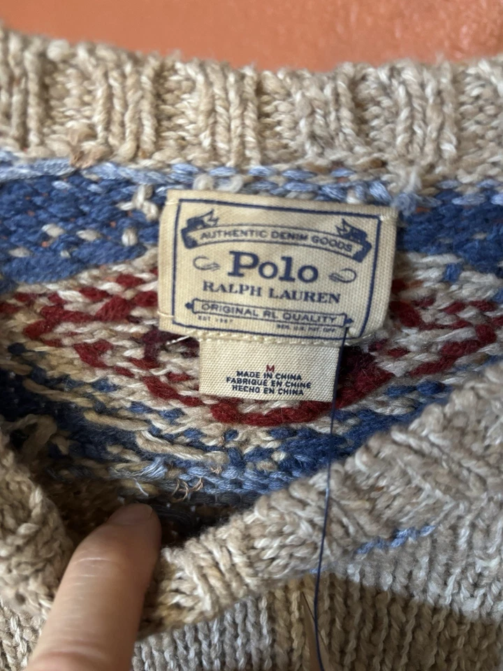 Ralph  Lauren American Flag Sweater Size Medium With Tags - Image 2 of 3