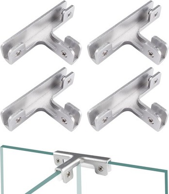 4 Stück 8 mm Glasklemmen, Aluminiumlegierung Glas Träger Halterung, verstellbares Glas 