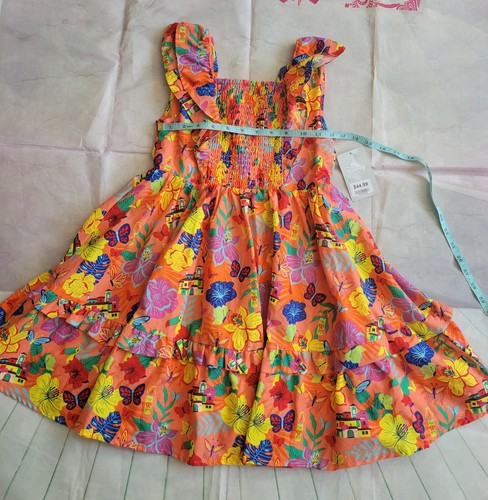 Disney Encanto Sleeveless Dress Fiesta Orange Girls Size 7/8 - Picture 4 of 15