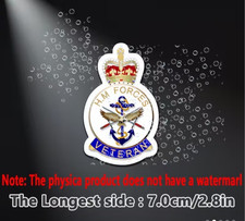HM Armed Forces BRITISH ARMY  NAVY ROYAL AIR FORCE RAF  VETERAN CAR  STICKER 7cm