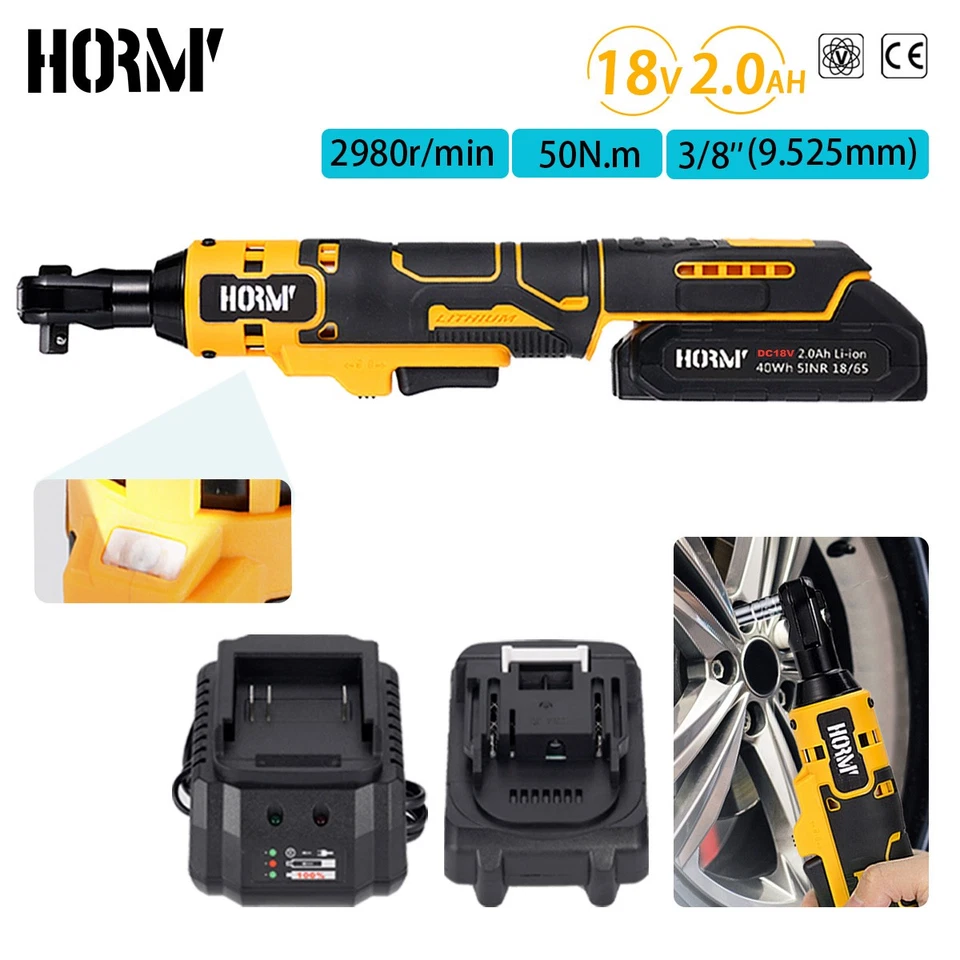 3/8'' Akku-Ratsche Ratschenschlüssel Elektrische Knarrenschlüssel Satz 50 Nm DE - Bild 3 von 4