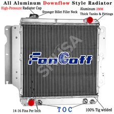 3 Rows Aluminum Radiator For 87-06,2004 Jeep Wrangler YJ TJ 2.4L 2.5L 4.0L L4 L6