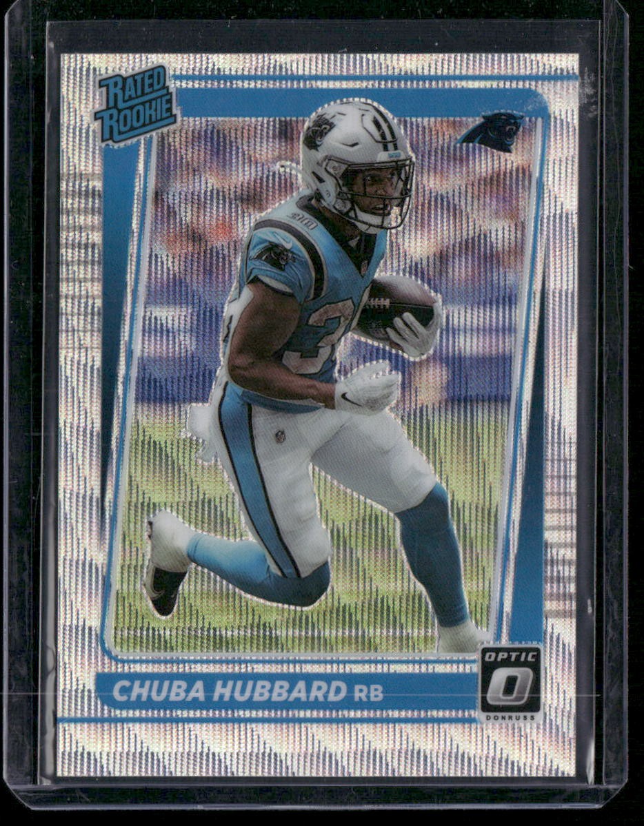2021 Donruss Optic #225 Chuba Hubbard Wave #/299