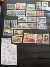 France 1935-1940 Lot 23 Timbres Yvert 300b À 458 396 424 457 Oblitérés Cote 188€