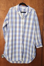 Talbots Intimates Gingham Plaid Nightgown Night Shirt