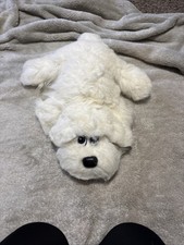 Original White Pound Puppy Plush Stuffed Dog Fur Is Matted But No Holes