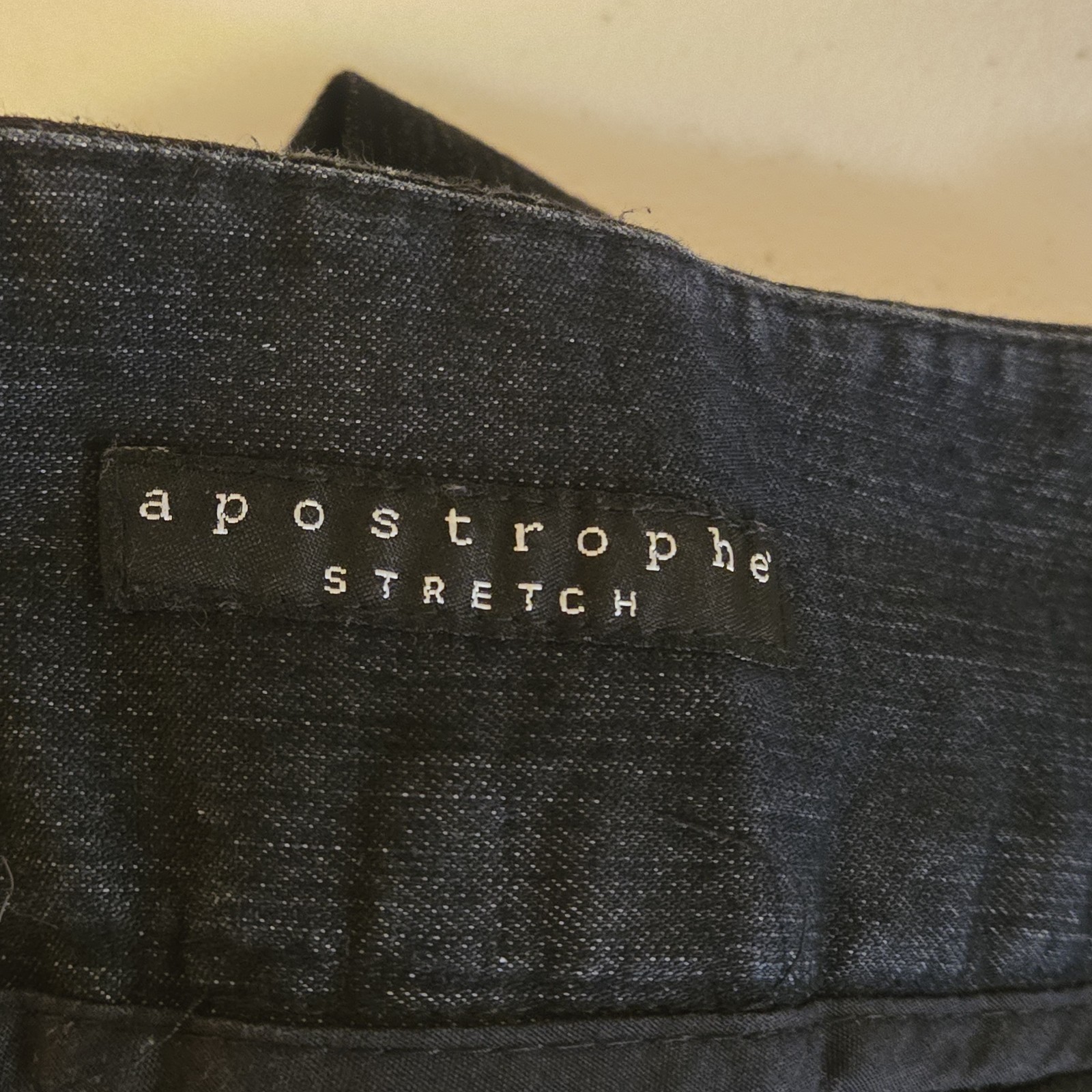 Apostrophe Black Stretch Cropped Denim Button Wai… - image 9