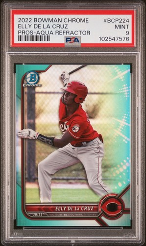 2022 Bowman Chrome - Prospects Elly De La Cruz Aqua Refractor /125 (RC) PSA 9