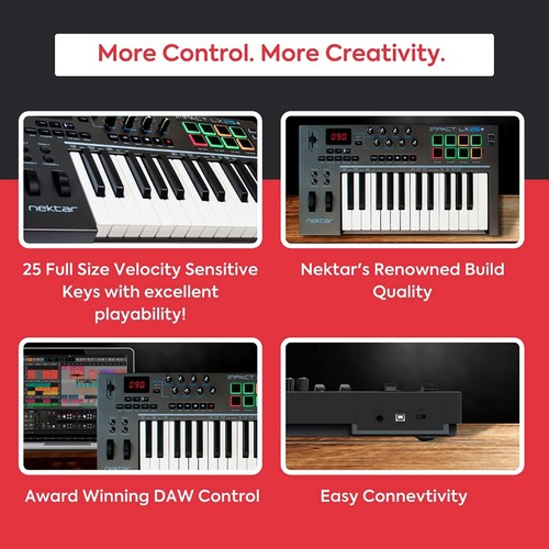 Nektar Impact LX25+ | USB MIDI Controller Keyboard with Nektar DAW Integratio... - Picture 2 of 7