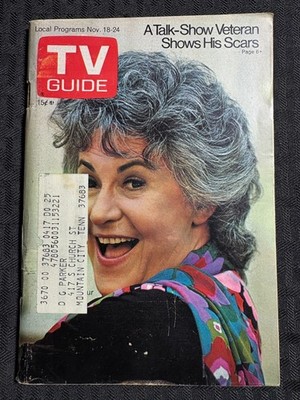 1972 Nov 18-24 TV GUIDE Magazine VG+ 4.5 Bea Arthur Maude / Carolina TN Ed.