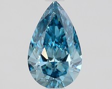 Pear 1.01 Ct Fancy Vivid Blue VVS2 IGI Certified Lab Grown CVD Diamond