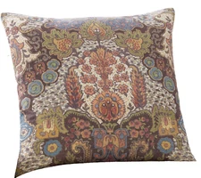 Pottery Barn Angelina Paisley 24" Pillow Cover Art Nouveau Asian Ikat Print
