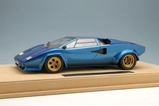 Make Up IM027E 1:18 Lamborghini Countach LP400S 1978 S1 Bleu Métallisé Résine