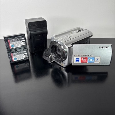 Sony Handycam DCR-SR68 (Silver) 80GB Camcorder w/ Two OEM Batteries & Charger