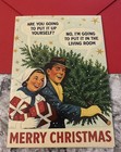 Funny Christmas Tree Adult Humor  4.6x6.6” Blank Inside Greeting Card