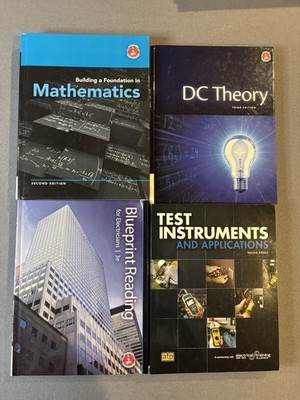 IBEW NJATC Electrical Training Books Lot DC Theory Blueprint Math Test