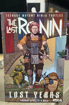 NECA TMNT The Last Ronin- Lost Years Grammy April, Yi, & Moja(Damaged Tab)