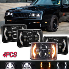 4pcs For Chevrolet Monte Carlo Ss 1980-1988 El Camino 4x6 Led Headlights Hilo