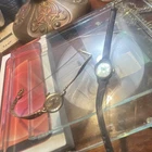 2 Vintage-Style Round Analog Wristwatches with Metal and Leather Bands