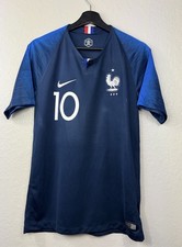 Original France 2018 World Cup Home Football Jersey, Mbappe #10 Size S