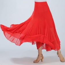 Women's Latin salsa tango rumba cha square ballroom dance dress long skirt