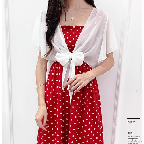 Fashionable Lace Up Lightweight Chiffon Top for Women's Summer Outfits - Picture 3 of 22