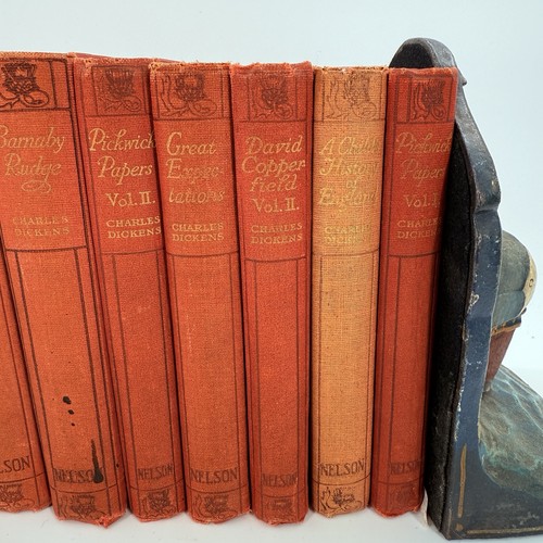 Antique Thomas Nelson 24 V. Book Set Dickens X11 Walter Scott X11 Hugo X2 - Picture 6 of 14