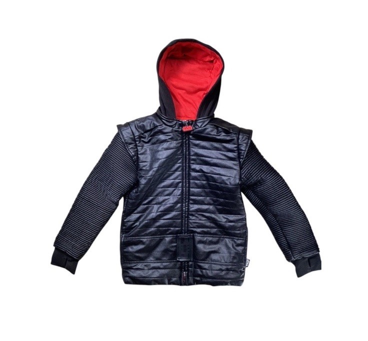 New Disney Store Star Wars Kylo Ren Hooded Jacket Boys 9/10 Faux Leather