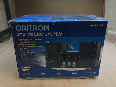 Oritron DMS2152 DVD Micro System w Digital Tuner Remote A/V Cable OPEN BOX