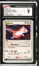 CGC 9 MINT Latias EX 93/97 EX Dragon Holo Pokemon Card