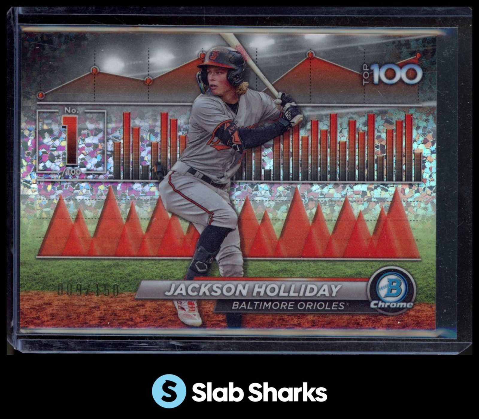 2024 BOWMAN JACKSON HOLLIDAY SCOUTS' TOP 100 MINI DIAMOND REFRACTOR RC /150