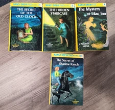 Nancy Drew Book Lot #'s 1, 2, 4, 5,  All Hardcover. See Description for Details