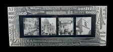 Royal Limited Pewter Photo Frame Vacation Panorama Countries & Cities 1997 Boxed