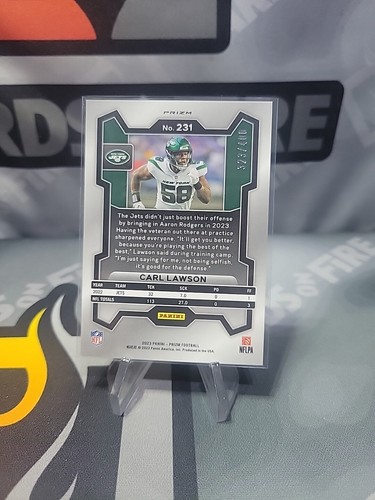 CARL LAWSON 2023 PANINI PRIZM FOOTBALL PANDORA SET JETS /400 - Picture 2 of 3