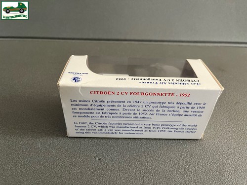Voiture miniature Citroen 2 CV Fourgonnette 1952 Air France Norev au 1/43 - Imagen 6 de 6