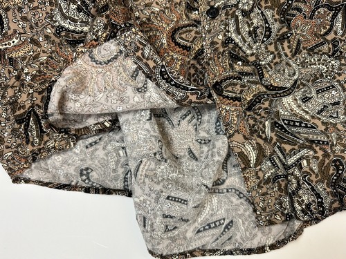 Vintage 80s Weeds Floral Paisley Shirt Mens L Slim Short Sleeve Button Up Rayon - Picture 9 of 13