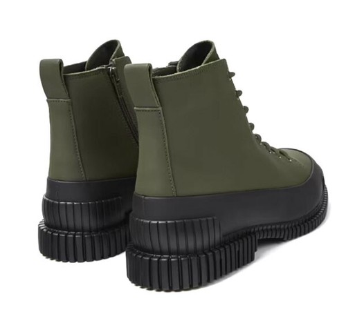 CAMPER K300277-006 Pix verde negro cuero auténtico color caqui botas con cordones hombre - Imagen 7 de 8