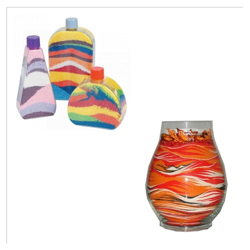 sabbia colorata decorativa hervit rosso per decorazioni riempi vaso bottiglia - Picture 3 of 4