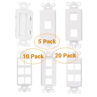 ChaosssCo Wholesale Decorative Keystone Wallplate Insert , White