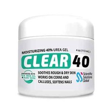 Gel hidratante de urea transparente 40 % para piel seca callosidades de maíz aloe aceite de árbol de té 4 oz
