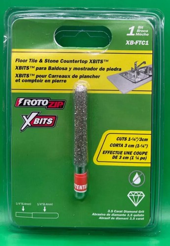 ROTO ZIP XB-FTC1 X-BIT FOR FLOOR TILE & STONE COUNTERTOPS - BRAND NEW SEALED